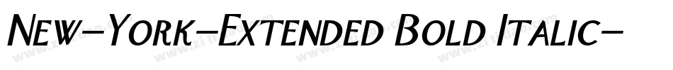 New-York-Extended Bold Italic字体转换